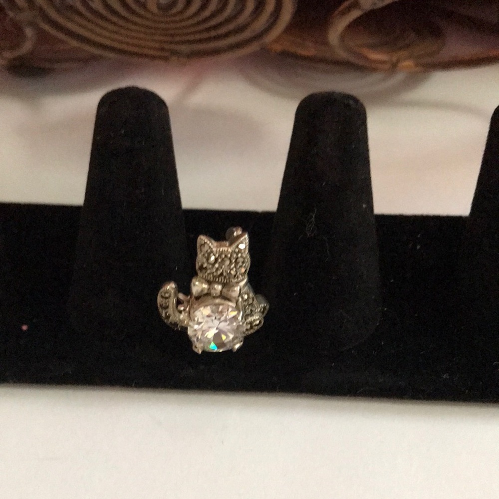 Sterling Silver Cat Marcasite !